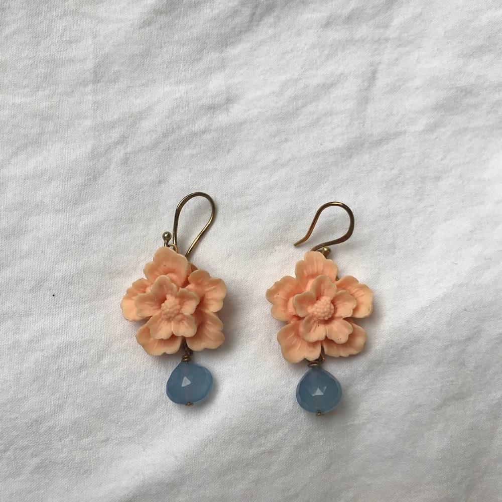 Darling Flower and Chalcedony Earrings